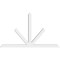 Ekena Millwork Saratoga Architectural Grade PVC Gable Bracket, 84"W x 49"H x 4"D x 4"F, 14/12 Pitch GBP084X49X0404SAR00 - alternate 2